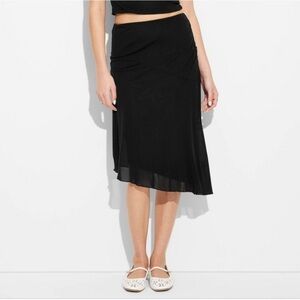 NWT Wild Fable Asymmetrical Black Skirt